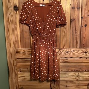 Madewell dress, XXS, polka dot, cinched waist